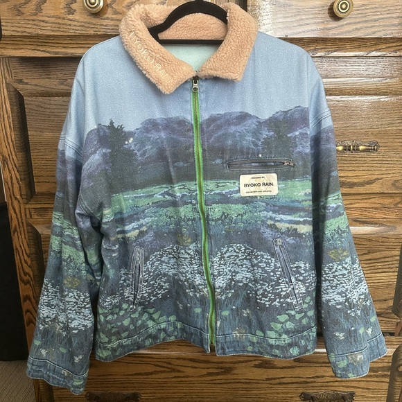 Ryoko Rain Reversible Valley of Flowers Work Jacket - Picture 3 of 5